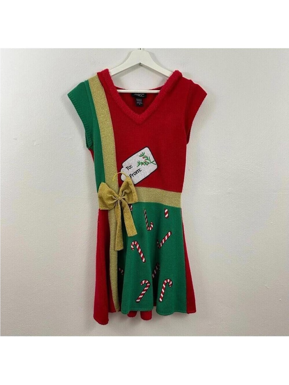 Hooked Up Women’s Christmas Present Dress Size S - Picture 1 of 4